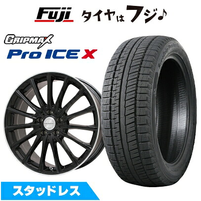 【新品】CX-60/CX-80 スタッドレスタイヤ ホイール4本セット 235/50R20 グリップマックス シュアグリップ PRO アイスX BSW ブラックサイドウォール(限定2023年製) レアマイスター LM-S FS15 (グロスブラック/リムポリッシュ) 8.5J 20インチ(送料無料)