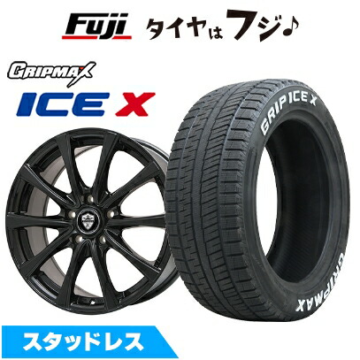 【新品】フリード 5穴/114 スタッドレスタイヤ ホイール4本セット 185/65R15 グリップマックス アイスX RWL ホワイトレター(限定) エルベ エステローザ FSV グロスブラック 6J 15インチ(送料無料)|フジコーポレーション