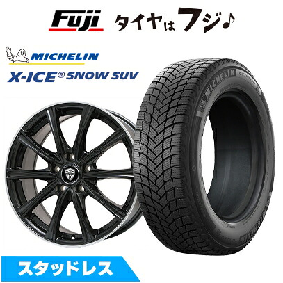 【新品国産車用5穴114.3】 スタッドレスタイヤ ホイール4本セット 215/70R16 ミシュラン エックスアイス スノー SUV エルベ エステローザ MZV ブラックリムポリッシュ 6.5J 16インチ(送料無料)