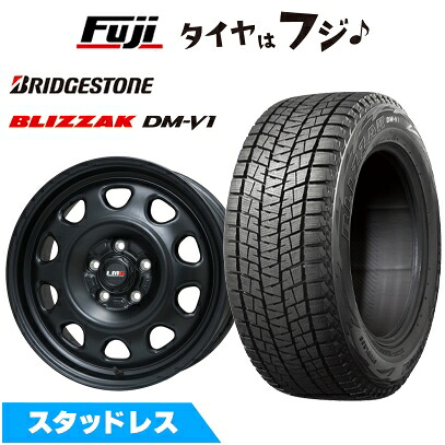 【新品】30系アルファード/ヴェルファイア等 スタッドレスタイヤ ホイール4本セット 215/65R16 ブリヂストン ブリザック DM-V1 レアマイスター LMG OFF-STYLE(マットブラック) 7J 16インチ(送料無料)｜フジコーポレーション