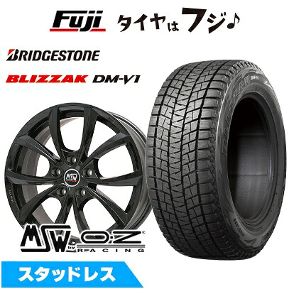 【新品】輸入車用 レネゲード スタッドレスタイヤ ホイール4本セット 215/60R17 ブリヂストン ブリザック DM-V1 MSW by OZ Racing MSW 27(グロスブラック) 7.5J 17インチ(送料無料)|フジコーポレーション