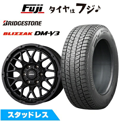 【新品】FJクルーザー スタッドレスタイヤ ホイール4本セット 265/70R17 ブリヂストン ブリザック DM-V3 コーセイ ボトムガルシア シャドウバーツ 8J 17インチ(送料無料)｜フジコーポレーション