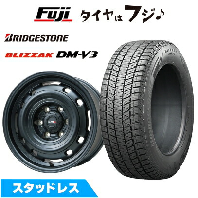 【新品】ランクル300/ランクル250 スタッドレスタイヤ ホイール4本セット 265/65R18 ブリヂストン ブリザック DM-V3 レアマイスター LMG OFF-STYLE 2 (マットブラック) 7.5J 18インチ(送料無料)