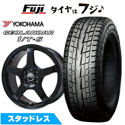 【新品国産車用5穴114.3】 スタッドレスタイヤ ホイール4本セット 215/60R17 ヨコハマ ジオランダー I/T-S G073 レアマイスター LMスポーツ LM-05R(グロスブラック) 7J 17インチ(送料無料)