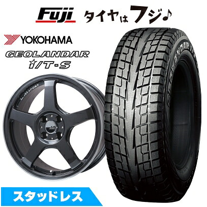 【新品国産車用5穴114.3】 スタッドレスタイヤ ホイール4本セット 215/60R17 ヨコハマ ジオランダー I/T-S G073 レアマイスター LMスポーツ LM-05R(ガンメタ/リムポリッシュ) 7J 17インチ(送料無料)