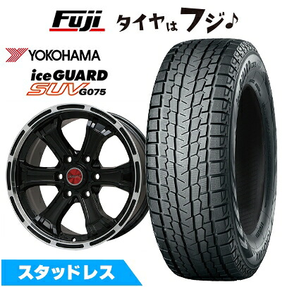 【新品】キャラバン スタッドレスタイヤ ホイール4本セット 195/80R15 107/105L ヨコハマ アイスガード SUV G075 ビッグウエイ B-MUD K(グロスブラックリムポリッシュ) 6J 15インチ(送料無料)｜フジコーポレーション
