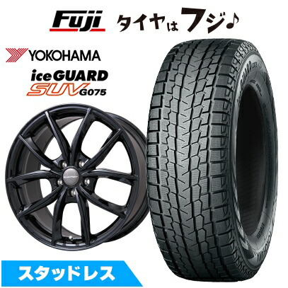 【新品】輸入車用 イヴォーク 2012-19 スタッドレスタイヤ ホイール4本セット 225/65R17 102 T ヨコハマ アイスガード SUV G075 ユーロテック VP-LINE(グロスブラック) 7J 17インチ(送料無料)