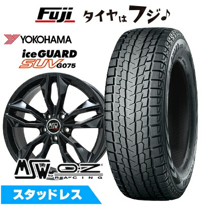 【新品】輸入車用 アウディQ5（FY 8R） スタッドレスタイヤ ホイール4本セット 235/60R18 107 Q XL ヨコハマ アイスガード SUV G075 MSW by OZ Racing MSW 71(グロスブラック) 8J 18インチ(送料無料)
