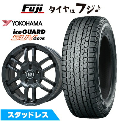 【新品国産車用5穴114.3】 スタッドレスタイヤ ホイール4本セット 235/60R18 107 Q XL ヨコハマ アイスガード SUV G075 ビッグウエイ B-LUGNAS FRD(マットブラック) 7.5J 18インチ(送料無料)