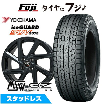 【新品】輸入車用 ボルボ（XC40） スタッドレスタイヤ ホイール4本セット 235/60R17 ヨコハマ アイスガード SUV G075 MSW by OZ Racing MSW 80(グロスブラック) 7J 17インチ(送料無料)