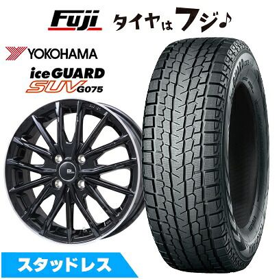 【新品】RAV4（アドベンチャー） スタッドレスタイヤ ホイール4本セット 245/65R17 ヨコハマ アイスガード SUV G075 ブランドルライン DF-10M グロスブラック/リムポリッシュ 7J 17インチ(送料無料)