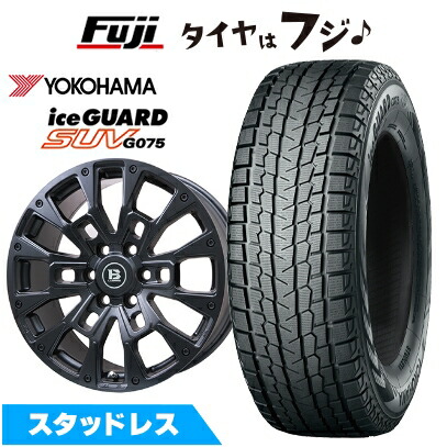 【新品】ランクル250 スタッドレスタイヤ ホイール4本セット 265/60R20 ヨコハマ アイスガード SUV G075 ビッグウエイ B-LUGNAS BRD(マットブラック) トヨタ車専用 8.5J 20インチ(送料無料)
