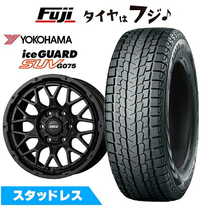 【新品】FJクルーザー スタッドレスタイヤ ホイール4本セット 265/70R17 ヨコハマ アイスガード SUV G075 コーセイ ボトムガルシア シャドウバーツ 8J 17インチ(送料無料)