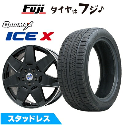 【新品】輸入車用 MINI（F60 JCW） スタッドレスタイヤ ホイール4本セット 225/55R17 グリップマックス アイスX BSW ブラックサイドウォール(限定) ケレナーズスポーツ M7(グロスブラック/リムポリッシュ) 7J 17インチ(送料無料)｜フジコーポレーション