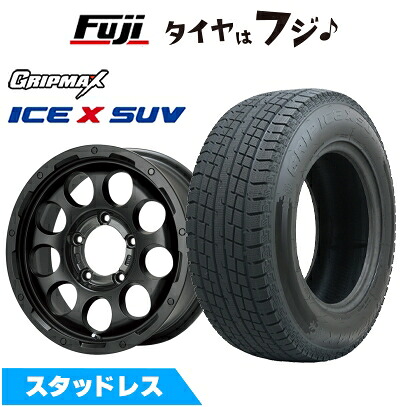 【新品】ジムニー スタッドレスタイヤ ホイール4本セット 185/85R16 グリップマックス アイスX SUV BSW ブラックサイドウォール(限定) レアマイスター LMG CS-9 マットブラック 5.5J 16インチ(送料無料)