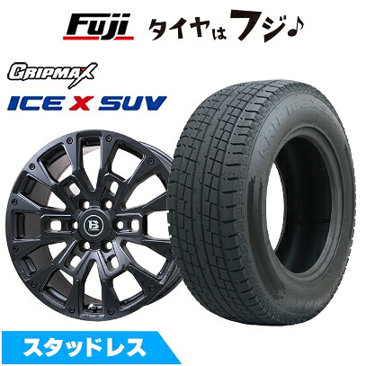 【新品】ランクル250 スタッドレスタイヤ ホイール4本セット 265/60R20 グリップマックス アイスX SUV BSW ブラックサイドウォール(限定) ビッグウエイ B-LUGNAS BRD(マットブラック) トヨタ車専用 8.5J 20インチ(送料無料)