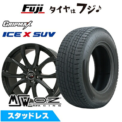 【新品】輸入車用 アウディQ5（FY 8R） スタッドレスタイヤ ホイール4本セット 235/60R18 グリップマックス アイスX SUV BSW ブラックサイドウォール(限定) MSW by OZ Racing MSW 48(マットブラック) 8J 18インチ(送料無料)