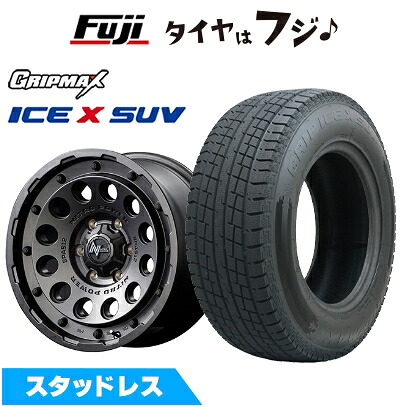 【新品】FJクルーザー スタッドレスタイヤ ホイール4本セット 265/70R17 グリップマックス アイスX SUV BSW ブラックサイドウォール(限定) MID WHEELS NITRO POWER H12 ショットガン 8J 17インチ(送料無料)|フジコーポレーション
