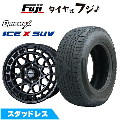 【新品】ランクル300/ランクル250 スタッドレスタイヤ ホイール4本セット 265/65R18 グリップマックス アイスX SUV BSW ブラックサイドウォール(限定) WEDS ウェッズアドベンチャー マッドヴァンス X タイプM 9J 18インチ(送料無料)