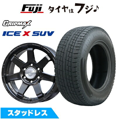 【新品】ランクル300 スタッドレスタイヤ ホイール4本セット 265/65R18 グリップマックス アイスX SUV BSW ブラックサイドウォール(限定) ホットスタッフ マッドクロス MC-76 ガンブラック トヨタ車専用 8J 18インチ(送料無料)|フジコーポレーション