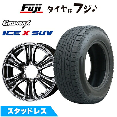 【新品】プラド/ハイラックス スタッドレスタイヤ ホイール4本セット 265/60R18 グリップマックス アイスX SUV BSW ブラックサイドウォール(限定) トピー バザルト-X タイプ2 7.5J 18インチ(送料無料)｜フジコーポレーション 88,440円