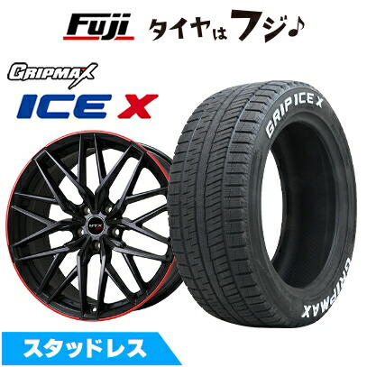 【新品】輸入車用 BMW X1(F48) スタッドレスタイヤ ホイール4本セット 225/50R18 グリップマックス アイスX RWL ホワイトレター(限定) ビッグウエイ EURO BAHN ニュルブルグMTX(マットブラック/レッドリム) 8J 18インチ(送料無料)|フジコーポレーション