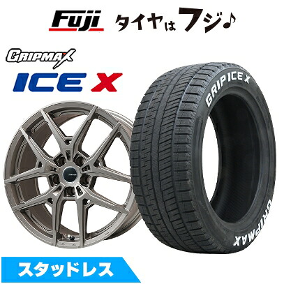 【新品】輸入車用 VW（ゴルフ） スタッドレスタイヤ ホイール4本セット 205/55R16 グリップマックス アイスX RWL ホワイトレター(限定) ビッグウエイ AFG VX(マットチタン) 6.5J 16インチ(送料無料)