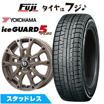 【新品 軽自動車】 スタッドレスタイヤ ホイール4本セット 135/80R12 ヨコハマ アイスガード ファイブIG50プラス ビッグウエイ B-LUGNAS BRD(マットブロンズ) 4J 12インチ(送料無料)|フジコーポレーション