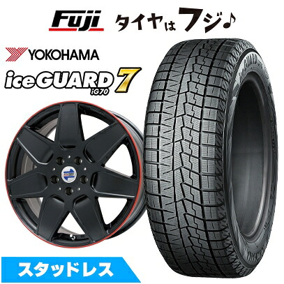 【新品】輸入車用 MINI（F60 JCW） スタッドレスタイヤ ホイール4本セット 225/50R18 ヨコハマ アイスガード7 セブンIG70 ケレナーズスポーツ M7(マットブラック/リムレッドライン) 7J 18インチ(送料無料)｜フジコーポレーション