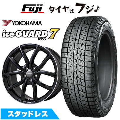 【新品】輸入車用 ボルボ(V60 2018-) スタッドレスタイヤ ホイール4本セット 235/40R19 ヨコハマ アイスガード7 セブンIG70 ユーロテック VP-LINE(グロスブラックリムポリッシュ) 8J 19インチ(送料無料)