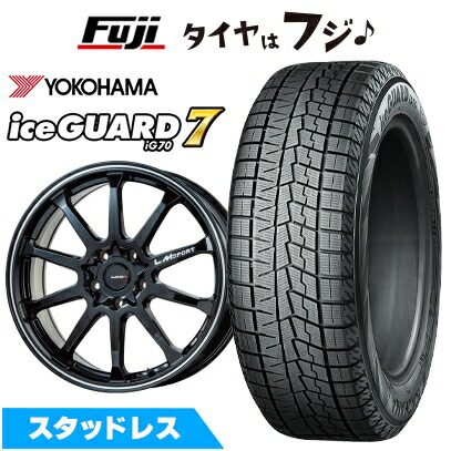 【新品】CR-V(RS5/RS6) スタッドレスタイヤ ホイール4本セット 235/60R18 ヨコハマ アイスガード7 セブンIG70 レアマイスター LMスポーツ LM-10R(ブラック/ラインポリッシュ) 8.5J 18インチ(送料無料)|フジコーポレーション