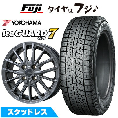 【新品国産車用5穴100】 スタッドレスタイヤ ホイール4本セット 225/50R17 ヨコハマ アイスガード7 セブンIG70 ブランドルライン DF-10M ハイパーグレー 7J 17インチ(送料無料)|フジコーポレーション