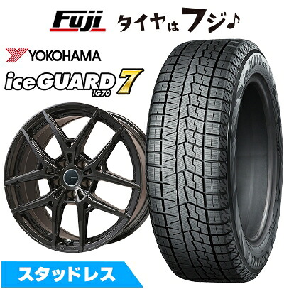 【新品】輸入車用 VW（アルテオン） スタッドレスタイヤ ホイール4本セット 225/55R17 ヨコハマ アイスガード7 セブンIG70 ビッグウエイ AFG VX(マットブラック) 7J 17インチ(送料無料)
