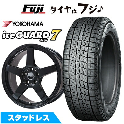 【新品】CR-V（RS5/RS6） スタッドレスタイヤ ホイール4本セット 235/60R18 ヨコハマ アイスガード7 セブンIG70 レアマイスター LMスポーツ LM-05R(グロスブラック) 8.5J 18インチ(送料無料)｜フジコーポレーション
