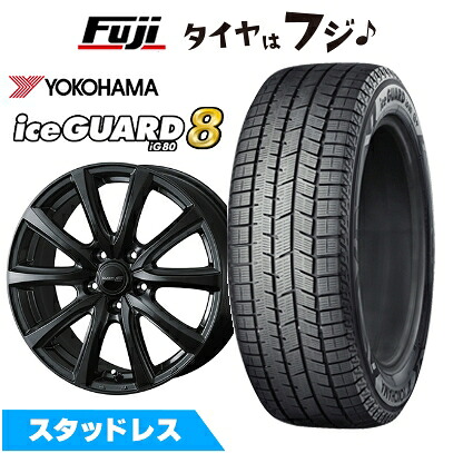 【パンク保証付き】【新品】40系アルファード/ヴェルファイア スタッドレスタイヤ ホイール4本セット 225/55R19 ヨコハマ アイスガード8 エイトIG80 WEDS ウェッズ エリシア トヨタ車専 7J 19インチ(送料無料)|フジコーポレーション