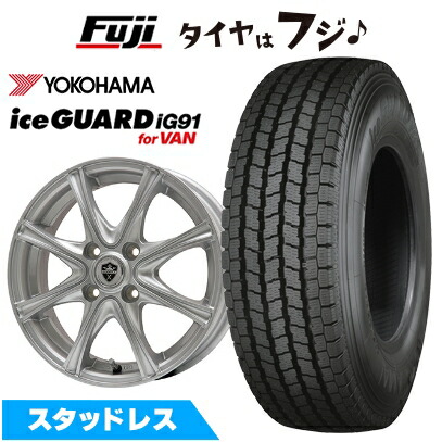 【新品】プロボックス/サクシード(160系) スタッドレスタイヤ ホイール4本セット 155/80R14 88/86N ヨコハマ アイスガード iG91 エルベ エステローザ MZV シルバー 5J 14インチ(送料無料)