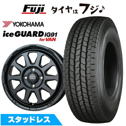 【新品】タウンエースバン スタッドレスタイヤ ホイール4本セット 165/80R14 97/95N ヨコハマ アイスガード iG91 ホットスタッフ マッドクロス レンジャー 5J 14インチ(送料無料)