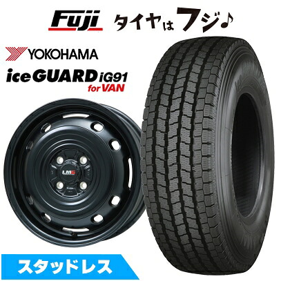 【新品】プロボックス/サクシード(リフトアップ) スタッドレスタイヤ ホイール4本セット 185/80R14 102/100N ヨコハマ アイスガード iG91 レアマイスター LMG OFF-STYLE 2 (マットブラック) 5J 14インチ(送料無料)|フジコーポレーション