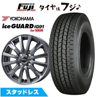 【新品】クリッパーEV ミニキャブEV スタッドレスタイヤ ホイール4本セット 145/80R12 86/84N ヨコハマ アイスガード iG91 トピー シビラ NEXT W-5 ディープグレー【限定】 3.5J 12インチ(送料無料)|フジコーポレーション