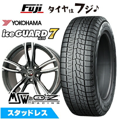 【新品】輸入車用 BMW 1シリーズ(F70) スタッドレスタイヤ ホイール4本セット 225/45R18 ヨコハマ アイスガード7 セブンIG70 MSW by OZ Racing MSW 73(グロスダークグレーポリッシュ) 8J 18インチ(送料無料)|フジコーポレーション