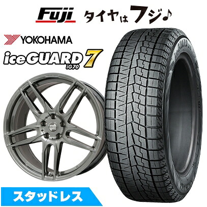 【新品】輸入車用 BMW 5シリーズ（G60/G61） スタッドレスタイヤ ホイール4本セット 245/40R20 ヨコハマ アイスガード7 セブンIG70 ケレナーズスポーツ マインツ(クロームハイパーブラック) 8J 20インチ(送料無料)