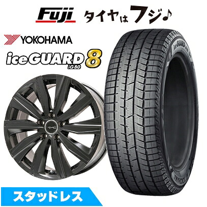 【パンク保証付き】【新品】輸入車用 VW（ゴルフ） スタッドレスタイヤ ホイール4本セット 195/65R15 ヨコハマ アイスガード8 エイトIG80 共豊 ユーロツヴァイ FK-10(マットブラック) 6J 15インチ(送料無料)