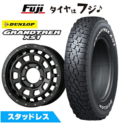【新品】ジムニー スタッドレスタイヤ ホイール4本セット 185/85R16 ダンロップ グラントレック XS1 RWL ホワイトレター WORK ワーク クラッグ ティーグラビック SHADOW EDITION 5.5J 16インチ(送料無料)