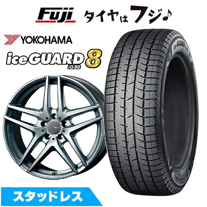 【パンク保証付き】【新品】輸入車用 アウディA5(F5 8T) スタッドレスタイヤ ホイール4本セット 245/40R18 ヨコハマ アイスガード8 エイトIG80 モンツァ ウェスター S05 シルバー 8J 18インチ(送料無料)