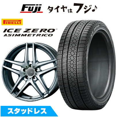 【新品】輸入車用 VW（T-Roc） スタッドレスタイヤ ホイール4本セット 215/50R18 ピレリ ウィンター アイスゼロアシンメトリコ モンツァ ウェスター S05 シルバー 7.5J 18インチ(送料無料)