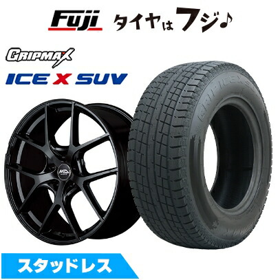 【新品】レクサスNX 2021/11- スタッドレスタイヤ ホイール4本セット 235/60R18 グリップマックス アイスX SUV BSW ブラックサイドウォール(限定) MID WHEELS レフィナーダ モーション4 レクサス車専用 8J 18インチ(送料無料)