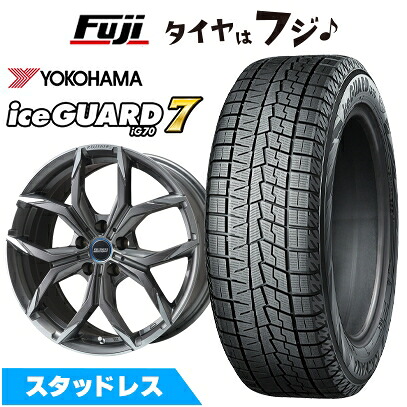 【新品】輸入車用 MINI（F56/F55/F57） スタッドレスタイヤ ホイール4本セット 195/55R16 ヨコハマ アイスガード7 セブンIG70 ケレナーズスポーツ ミュンヘンII(チタンポリッシュ) 6.5J 16インチ(送料無料)