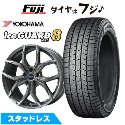 【パンク保証付き】【新品】輸入車用 BMW X4（G02） スタッドレスタイヤ ホイール4本セット 225/60R18 ヨコハマ アイスガード8 エイトIG80 ケレナーズスポーツ ミュンヘンII(チタンポリッシュ) 7.5J 18インチ(送料無料)