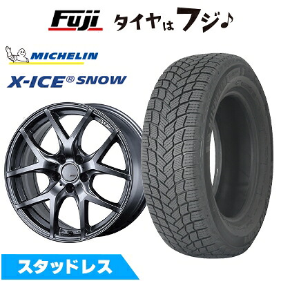 【新品国産車用5穴100】 スタッドレスタイヤ ホイール4本セット 225/60R17 ミシュラン エックスアイス スノー SSR GT GTV03 グラファイトガンメタ【限定】 7J 17インチ(送料無料)