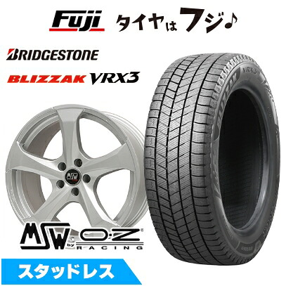 【新品】輸入車用 アウディA6(4G) スタッドレスタイヤ ホイール4本セット 245/45R18 ブリヂストン ブリザック VRX3 MSW by OZ Racing MSW 47(フルシルバー) 8J 18インチ(送料無料)|フジコーポレーション